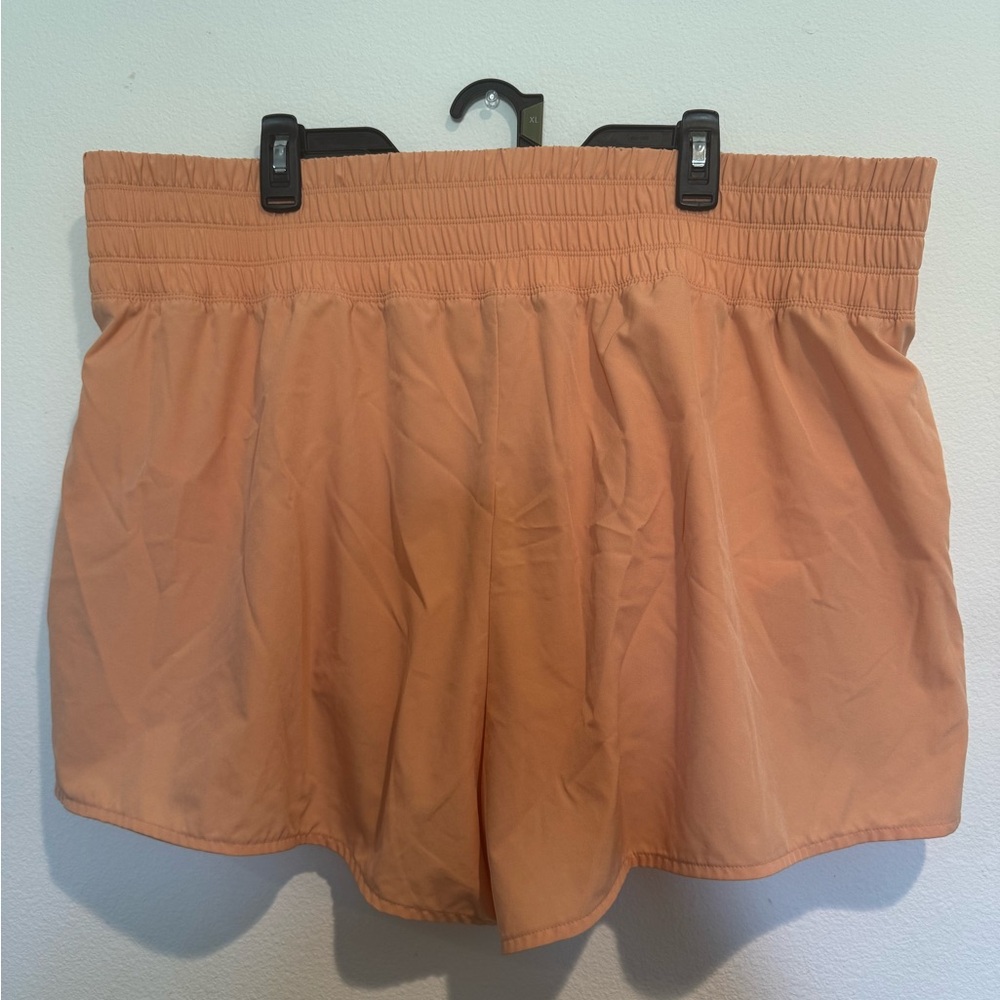 High Waist Peach Women's Shorts - Stretchy - 2X